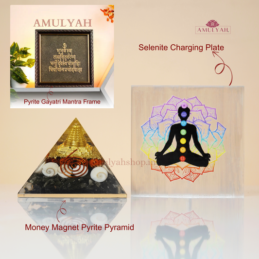 Money Magnet Duo with Super Charger Selenite Plate